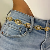 Cadena Boho Monedas Mini Dorada