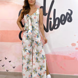 Enterizo Flores Blanco