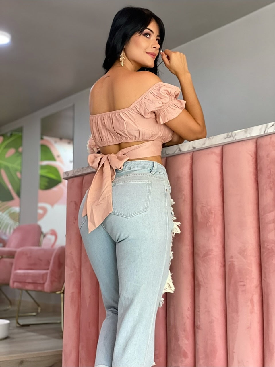 Mom Jean Light Blue Rotos