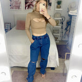 BUSITO CAQUI TEJIDO ABERTURA