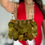 Mini Bag Monedas Dorado