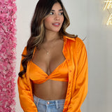 Blusa Satén Naranja