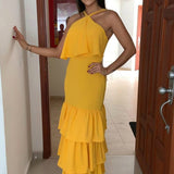 VESTIDO CAIDA AMARILLO