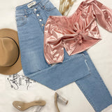 Jean Azul Claro Rígido Botones