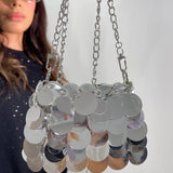 Mini Bag Monedas Plateado