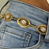 Cadena Boho Monedas Mini Dorada
