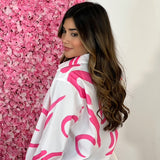 Blusa Blanca Grafitti Fuscia