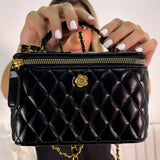 Bolso Hand Box Rombos Negro