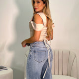 Corsé Cargadera Escote V Beige