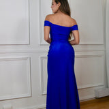 Vestido Largo Royal Blue Off Shoulder