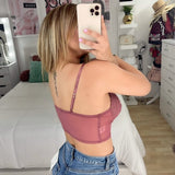 Bralette Rosa Con Soporte Copas