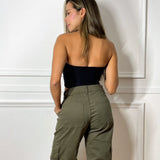 Pantalón Cargo Verde Oliva Recto