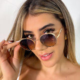 Gafas Top Circulares Black Lente Smoke
