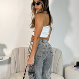 Cargo Jean Stripped Acid Black