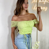 Top Menta Seda Corrugado Iris