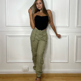 Jogger Cargo Cierres Verde