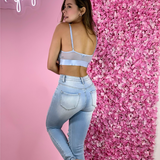 Top Encaje Baby Blue Blashe