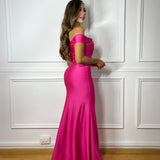 Vestido Largo Fuscia Neón