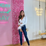 Busito Mangas Pluma Blanco