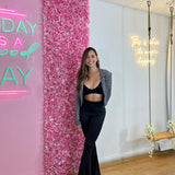 Blazer Mini Glitter Plateado