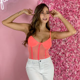 Body Copas Rosa Neón