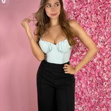 Body Bra Corrugado Plata