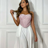 Corset Barbie Rosa Glitter