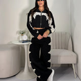Set Drusilla Jacket Pant Negro Encaje