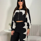 Set Drusilla Jacket Pant Negro Encaje