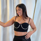 Top Copitas Diamante Negro