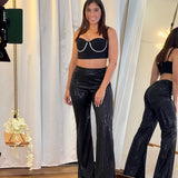 Pantalon Glitter Negro