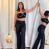 Top Copitas Diamante Negro