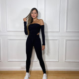 Blusa Rib DX V Manguitas Negra