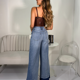 Corset Encaje Sobrepuesto Cafe
