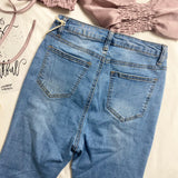 Jean Azul Claro Bota Ancha