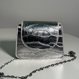 Mini Bag Plateado Correa