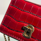 Mini Bag Rojo Hebilla Dorada