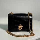 Mini Bag Negro Hebilla Dorada