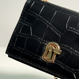 Mini Bag Negro Hebilla Dorada
