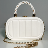 Bolso Metal Trenzado Blanco
