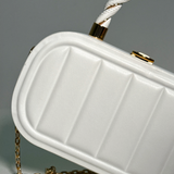 Bolso Metal Trenzado Blanco