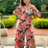 ENTERIZO ROSADO FLORES