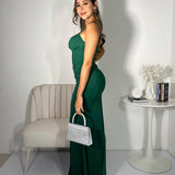 Vestido Cóctel Corsé Verde