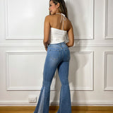 Jean Cello Bota Campana Light Blue