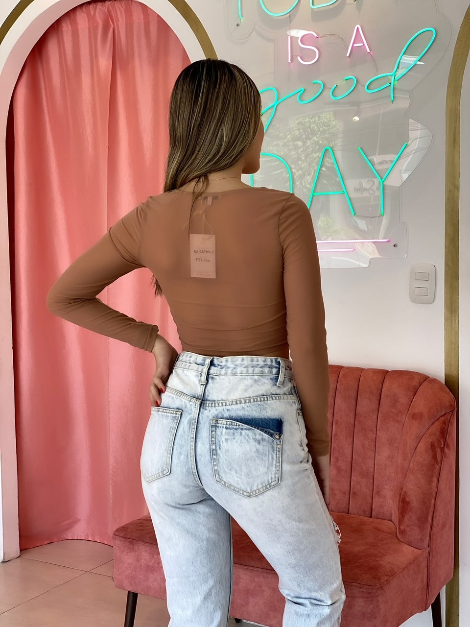 Jean Gene Azul Claro Roto Rodilla