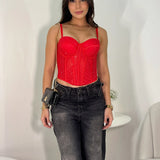Corset Brillitos Rojo