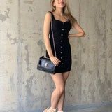 VESTIDO NEGRO BOTONES