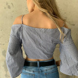 TOP RAYAS AZUL JEAN