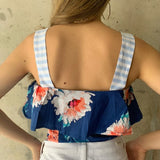 BLUSA AZUL FLORES
