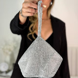 Mini Bag Rhinestones Plateado